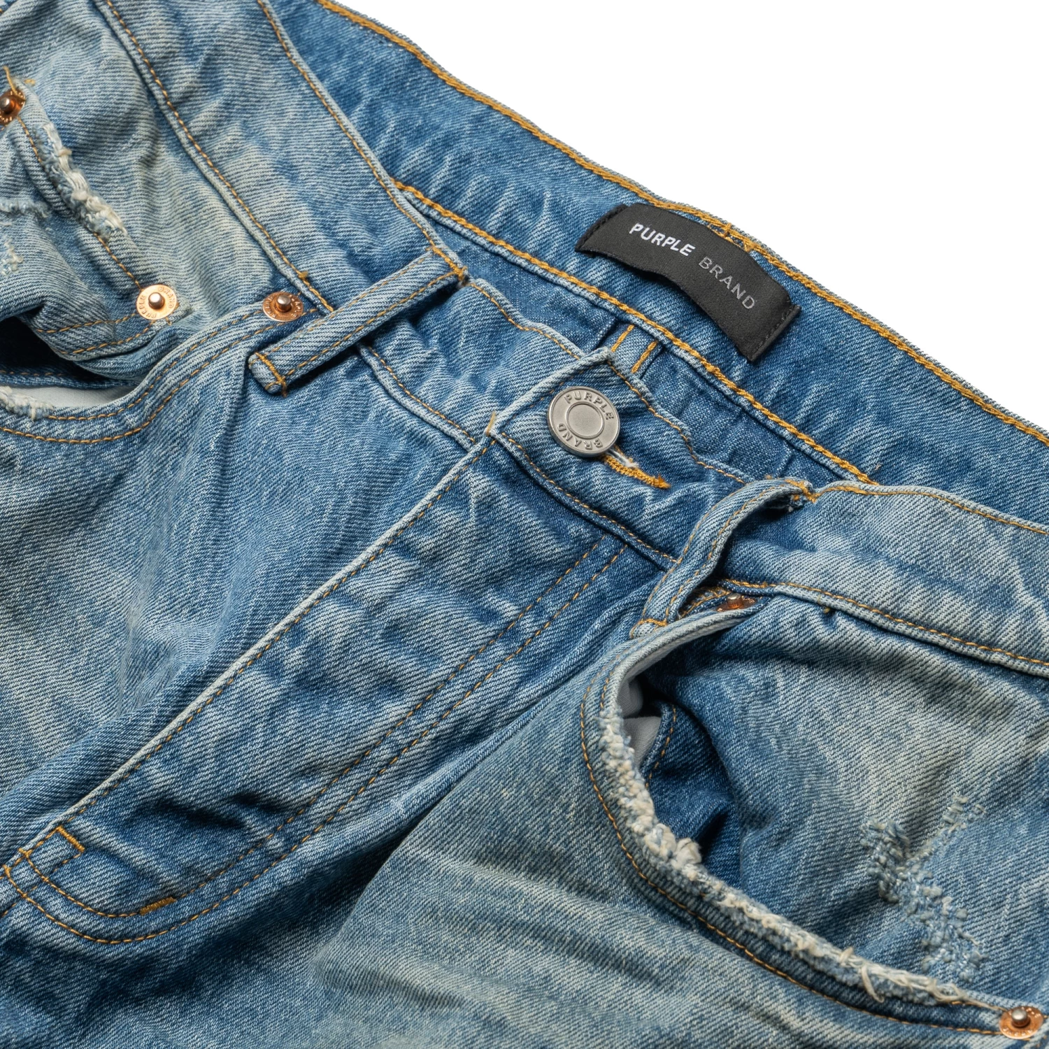 Purple Brand Low Rise Skinny Jean - Vintage Pocket Blowout Indigo 5 Purple Brand Low Rise Skinny Jean - Vintage Pocket Blowout Indigo - Image 3