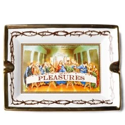 Pleasures Supper Ceramic Tray - White