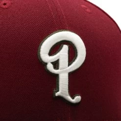 Politics X New Era 59FIFTY Fitted Hat - Ruby/Olive -Fashion clothing Sneaker Politics Politics EveryDayHatApril 131 113000 WB 1