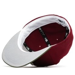 Politics X New Era 59FIFTY Fitted Hat - Ruby/Olive -Fashion clothing Sneaker Politics Politics EveryDayHatApril 131 113000 WB 5