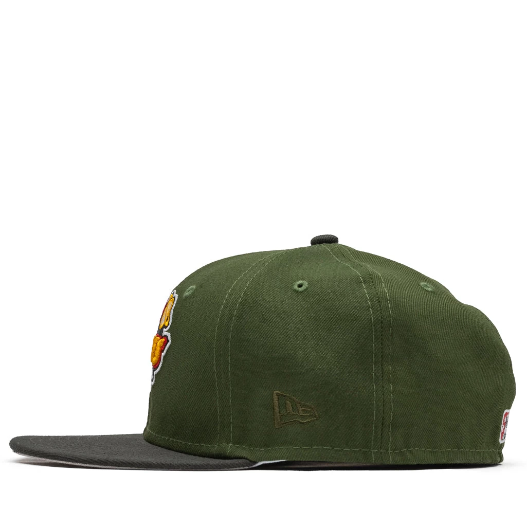 New Era X Politics Roswell Rockets 59FIFTY Fitted Hat - Olive/Pewter 6 New Era X Politics Roswell Rockets 59FIFTY Fitted Hat - Olive/Pewter - Image 4
