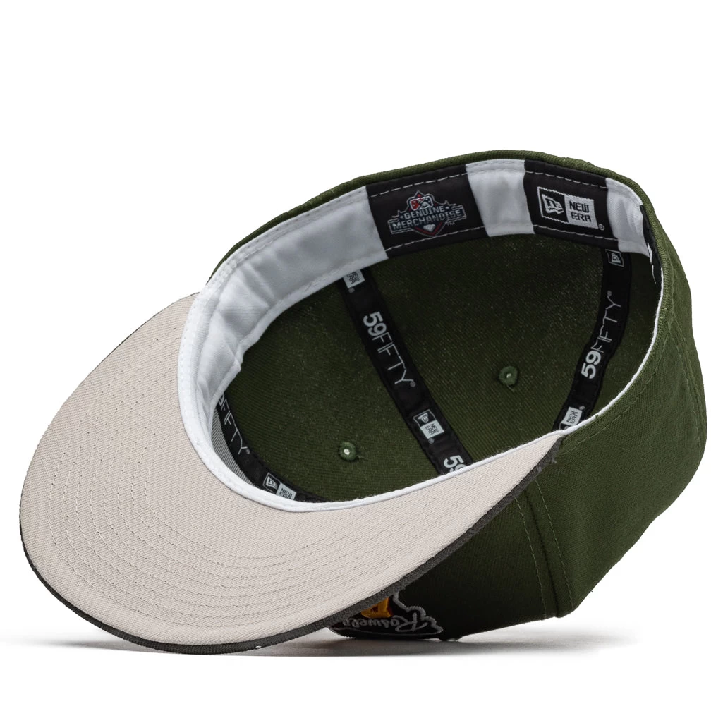 New Era X Politics Roswell Rockets 59FIFTY Fitted Hat - Olive/Pewter 7 New Era X Politics Roswell Rockets 59FIFTY Fitted Hat - Olive/Pewter - Image 5