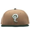 Politics X New Era 59FIFTY Fitted Hat - Beige/Green -Fashion clothing Sneaker Politics Politics HatBrwn Green 131 113075 WB 1