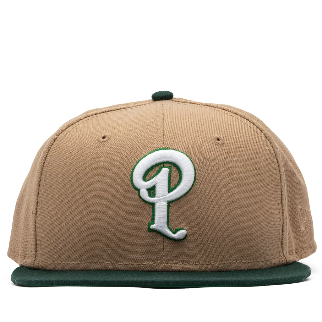 Politics X New Era 59FIFTY Fitted Hat - Beige/Green 3 Politics X New Era 59FIFTY Fitted Hat - Beige/Green