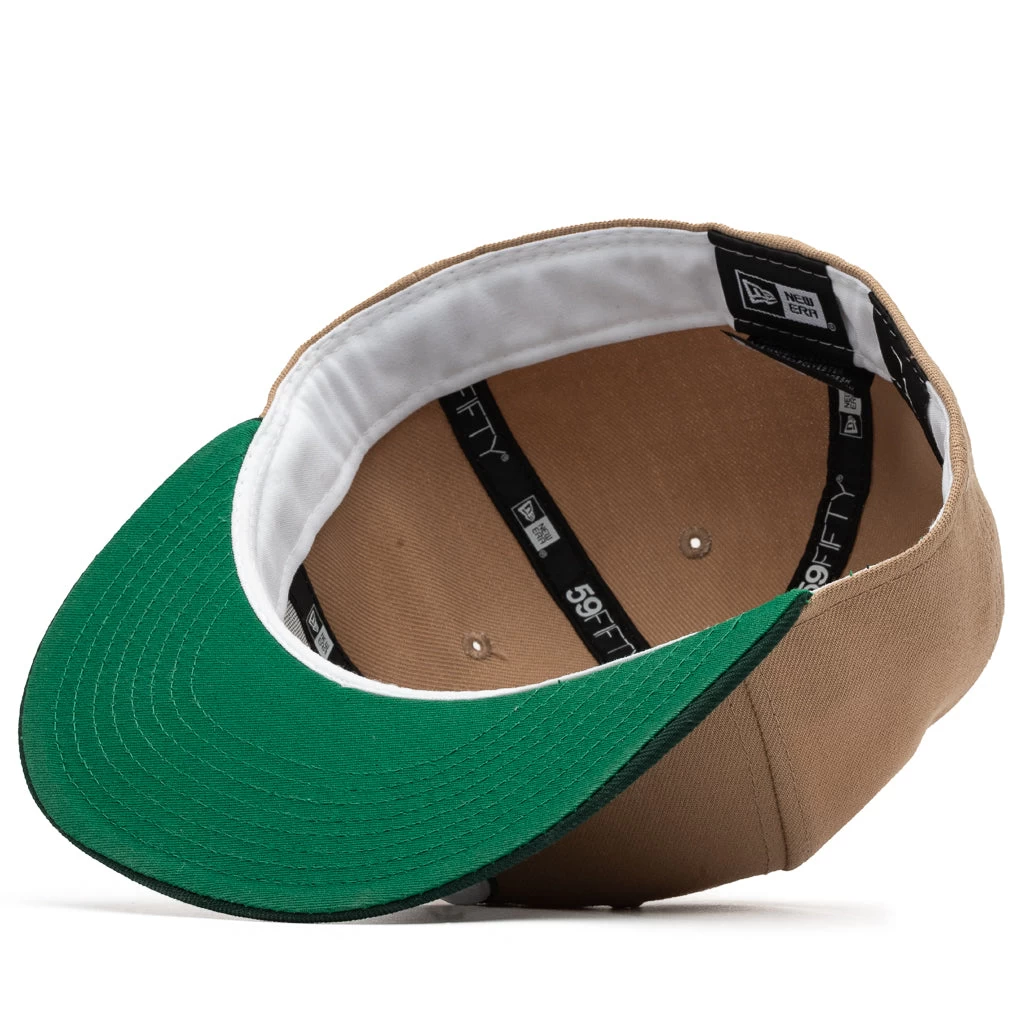 Politics X New Era 59FIFTY Fitted Hat - Beige/Green 7 Politics X New Era 59FIFTY Fitted Hat - Beige/Green - Image 5