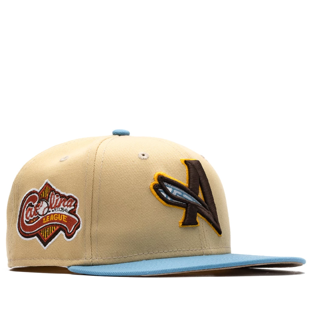 New Era X Politics Augusta GreenJackets 59FIFTY Fitted Hat - Sand/Sky Blue 7 New Era X Politics Augusta GreenJackets 59FIFTY Fitted Hat - Sand/Sky Blue - Image 5