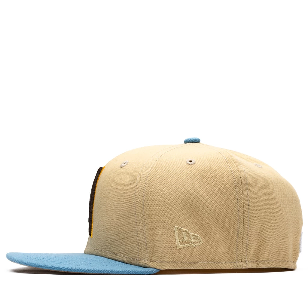 New Era X Politics Augusta GreenJackets 59FIFTY Fitted Hat - Sand/Sky Blue 6 New Era X Politics Augusta GreenJackets 59FIFTY Fitted Hat - Sand/Sky Blue - Image 4