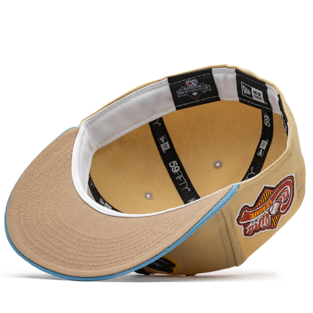 New Era X Politics Augusta GreenJackets 59FIFTY Fitted Hat - Sand/Sky Blue 8 New Era X Politics Augusta GreenJackets 59FIFTY Fitted Hat - Sand/Sky Blue - Image 6