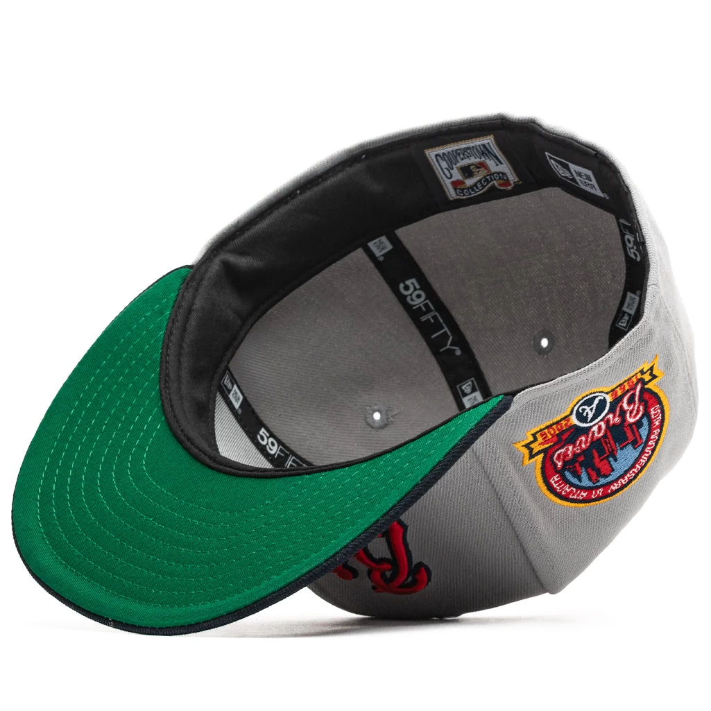 New Era X Politics Atlanta Braves 59FIFTY Fitted Hat - Grey/Navy 7 New Era X Politics Atlanta Braves 59FIFTY Fitted Hat - Grey/Navy - Image 5