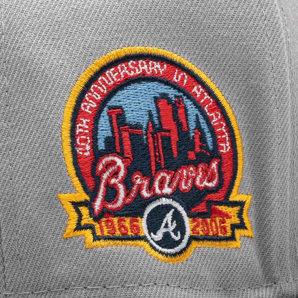 New Era X Politics Atlanta Braves 59FIFTY Fitted Hat - Grey/Navy 10 New Era X Politics Atlanta Braves 59FIFTY Fitted Hat - Grey/Navy - Image 8