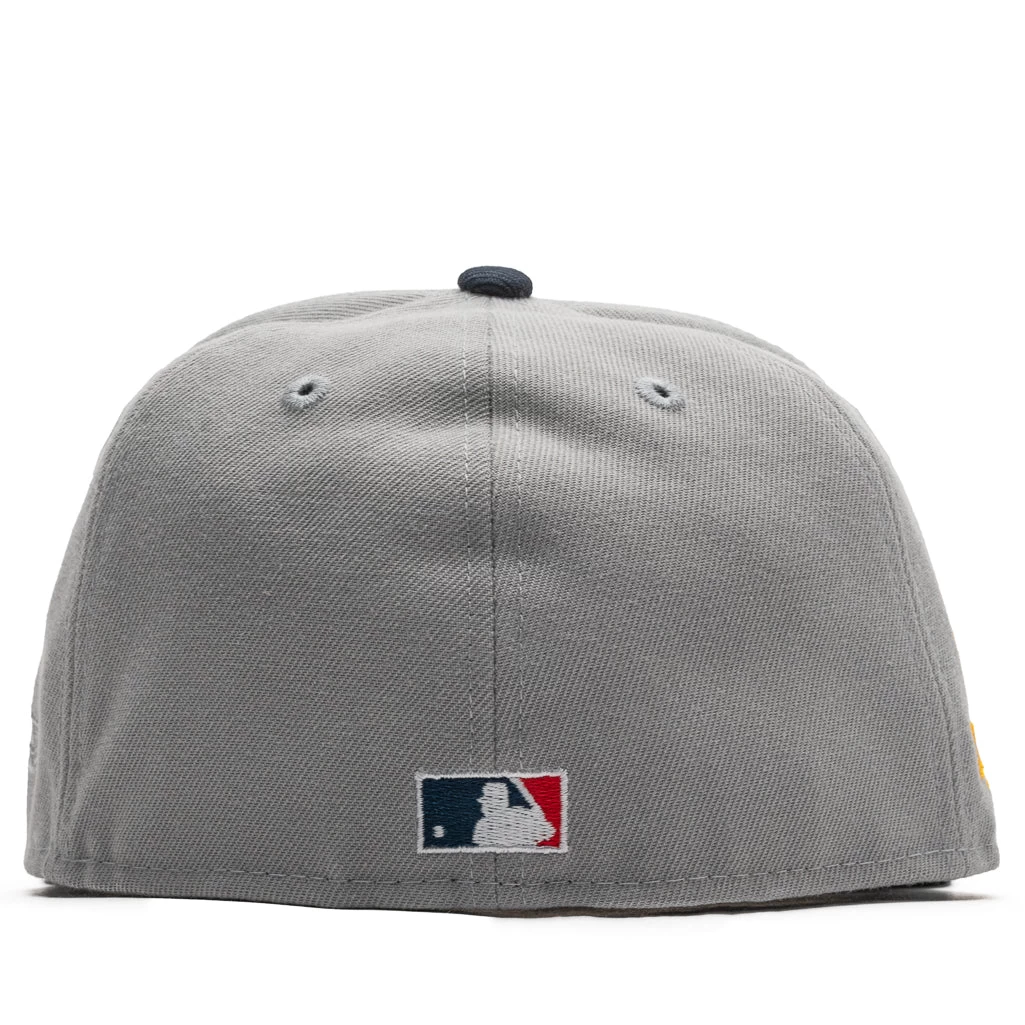 New Era X Politics Atlanta Braves 59FIFTY Fitted Hat - Grey/Navy 5 New Era X Politics Atlanta Braves 59FIFTY Fitted Hat - Grey/Navy - Image 3