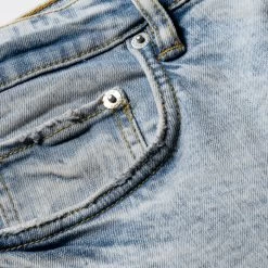 Purple Brand Mid Rise Straight Jean - Faded Light Indigo -Fashion clothing Sneaker Politics PurpleFadedLightIndigo 131 111470 P005 FLIN223 WB 2