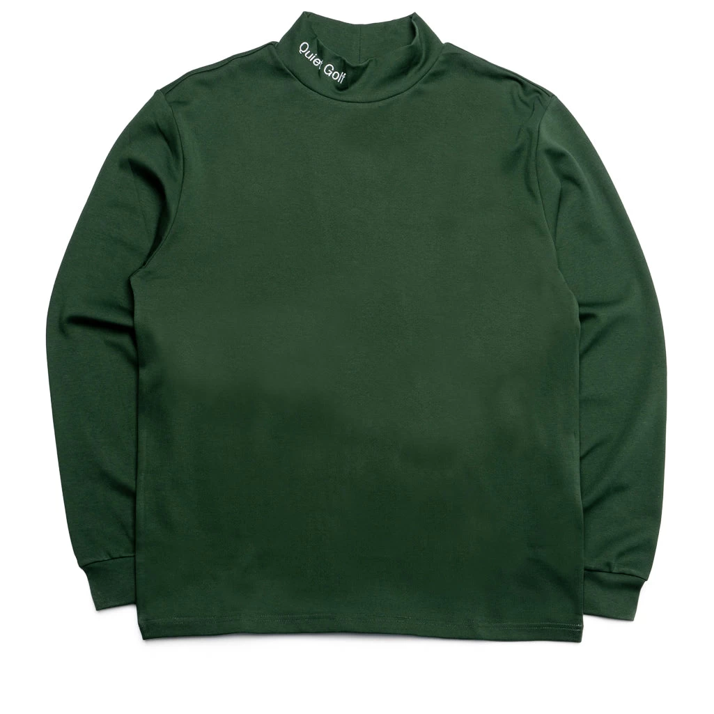 Quiet Golf Mock Neck Shirt - Forest