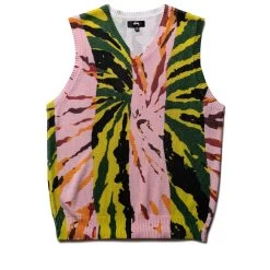 Stussy Printed Sweater Vest - Pink