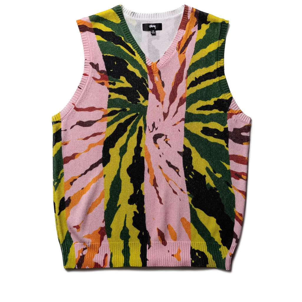 Stussy Printed Sweater Vest - Pink 3 Stussy Printed Sweater Vest - Pink