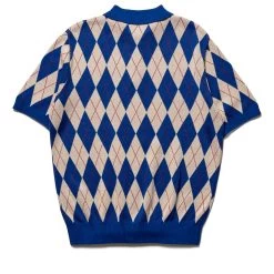 Fashion clothing -Fashion clothing Sneaker Politics TNTArgyleKnitPoloBlue 131 113570 TN231KKNPK01 WB 3
