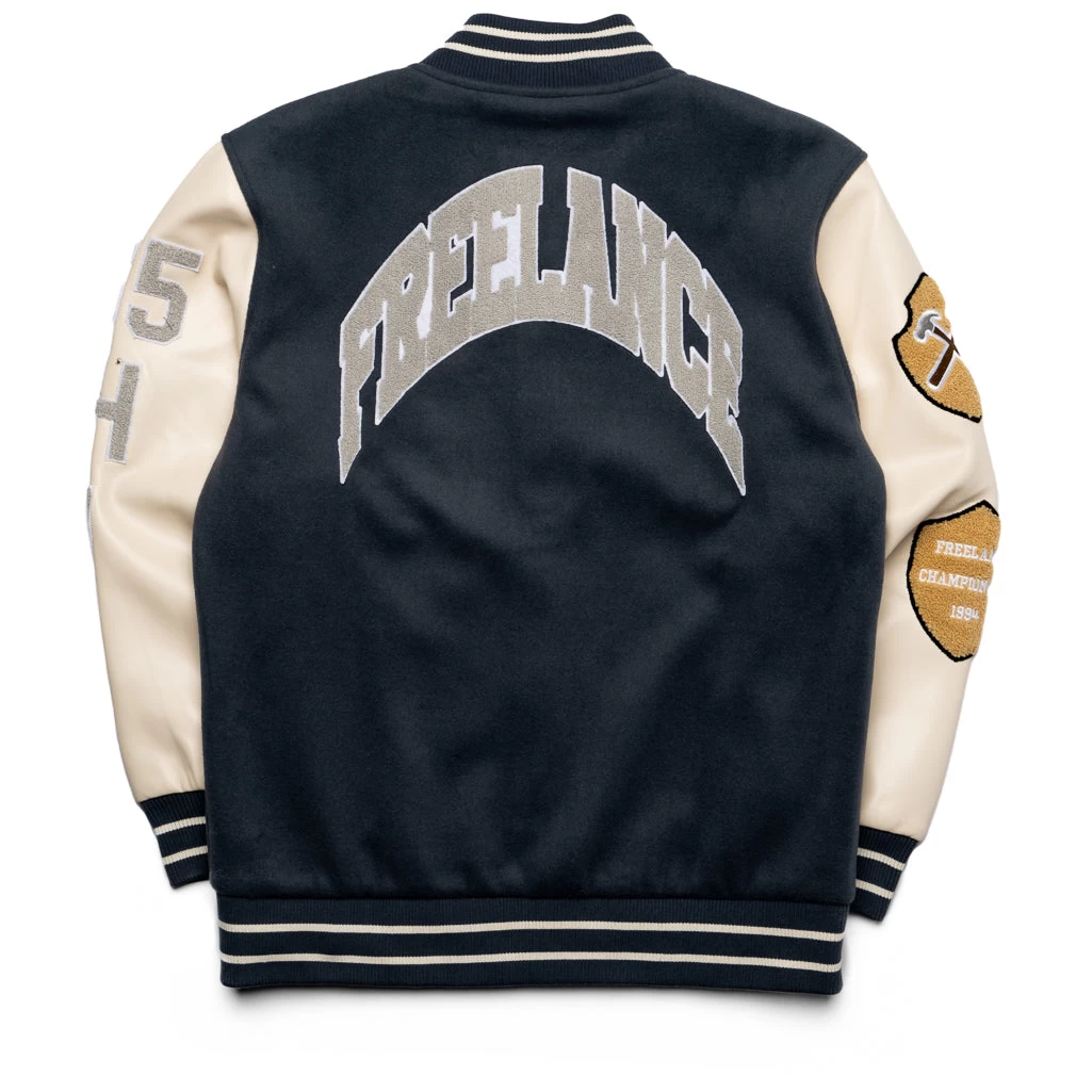 TOMBOGO Freelance Varsity Jacket - Navy 4 TOMBOGO Freelance Varsity Jacket - Navy - Image 2