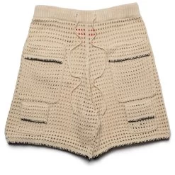TOMBOGO Crochet Basketball Shorts - Off White