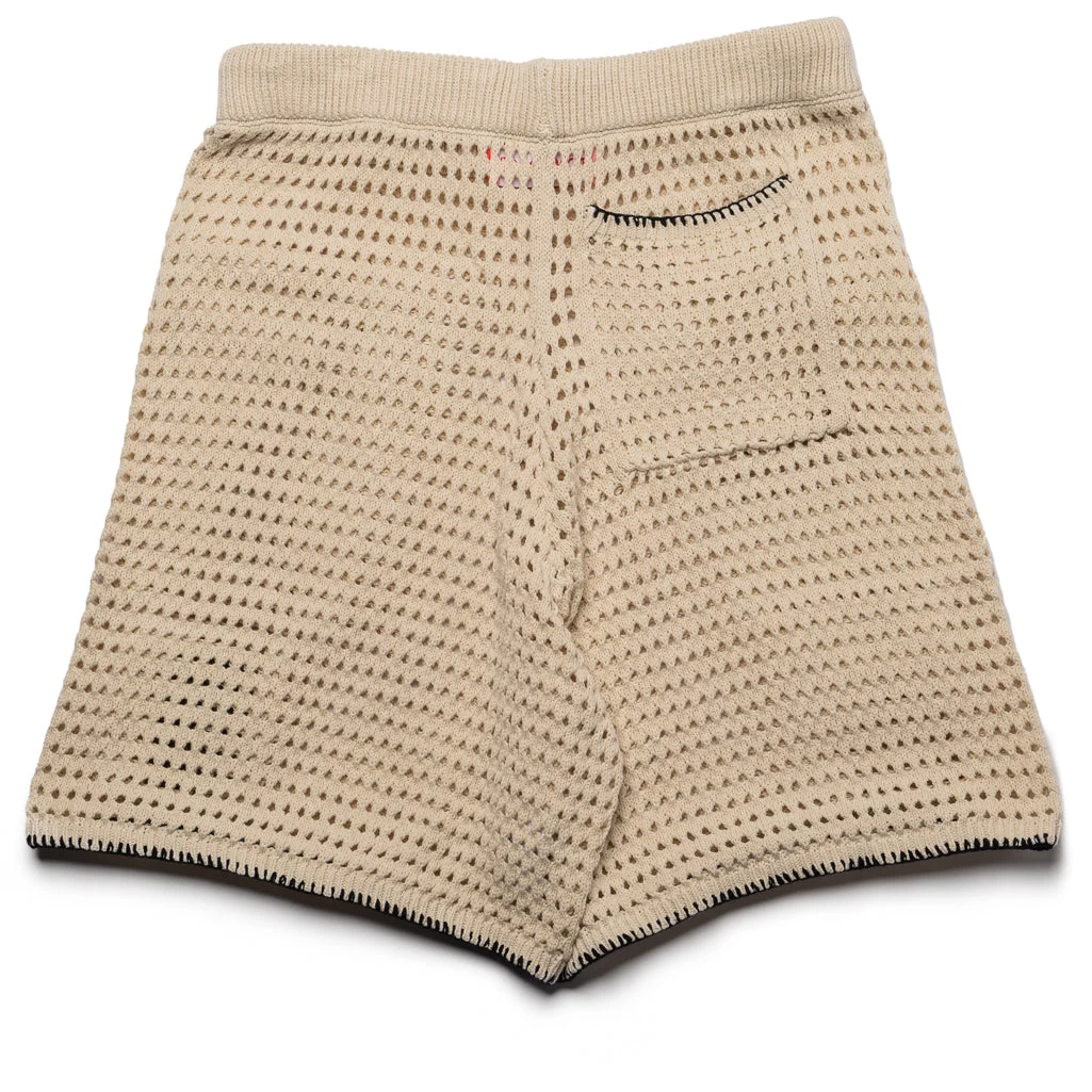 TOMBOGO Crochet Basketball Shorts - Off White 4 TOMBOGO Crochet Basketball Shorts - Off White - Image 2