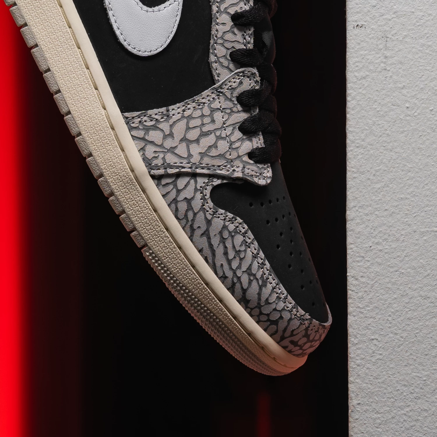 Air Jordan 1 Low OG 'Black Cement' - Black/Muslin 11 Air Jordan 1 Low OG 'Black Cement' - Black/Muslin - Image 9