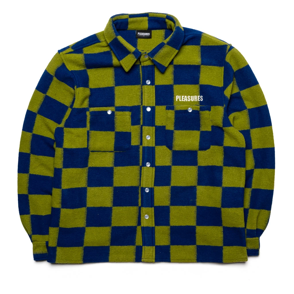 Pleasures Legume Overshirt - Blue/Olive 3 Pleasures Legume Overshirt - Blue/Olive