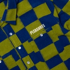 Pleasures Legume Overshirt - Blue/Olive 7 Pleasures Legume Overshirt - Blue/Olive -Fashion clothing Sneaker Politics pleasures spring23 131 111533 P23SP014 MULTI 2