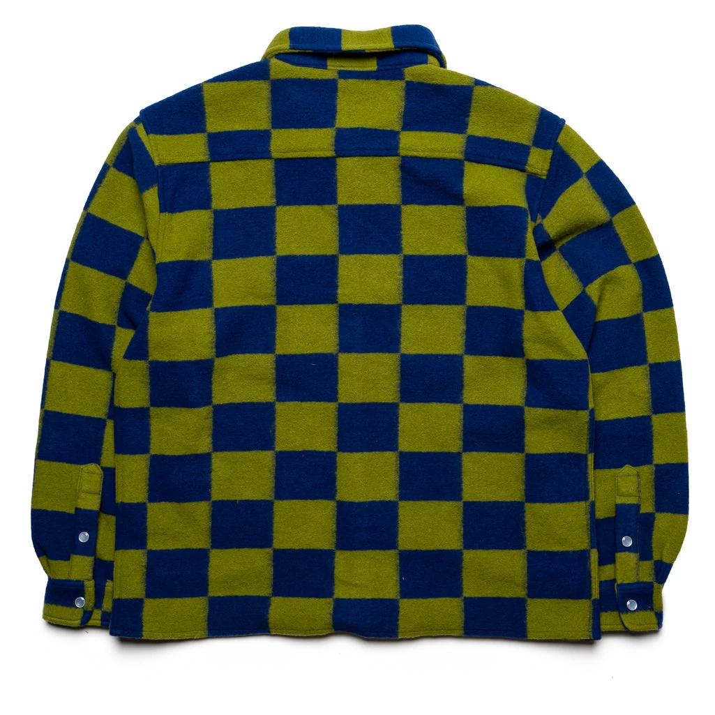 Pleasures Legume Overshirt - Blue/Olive 4 Pleasures Legume Overshirt - Blue/Olive - Image 2