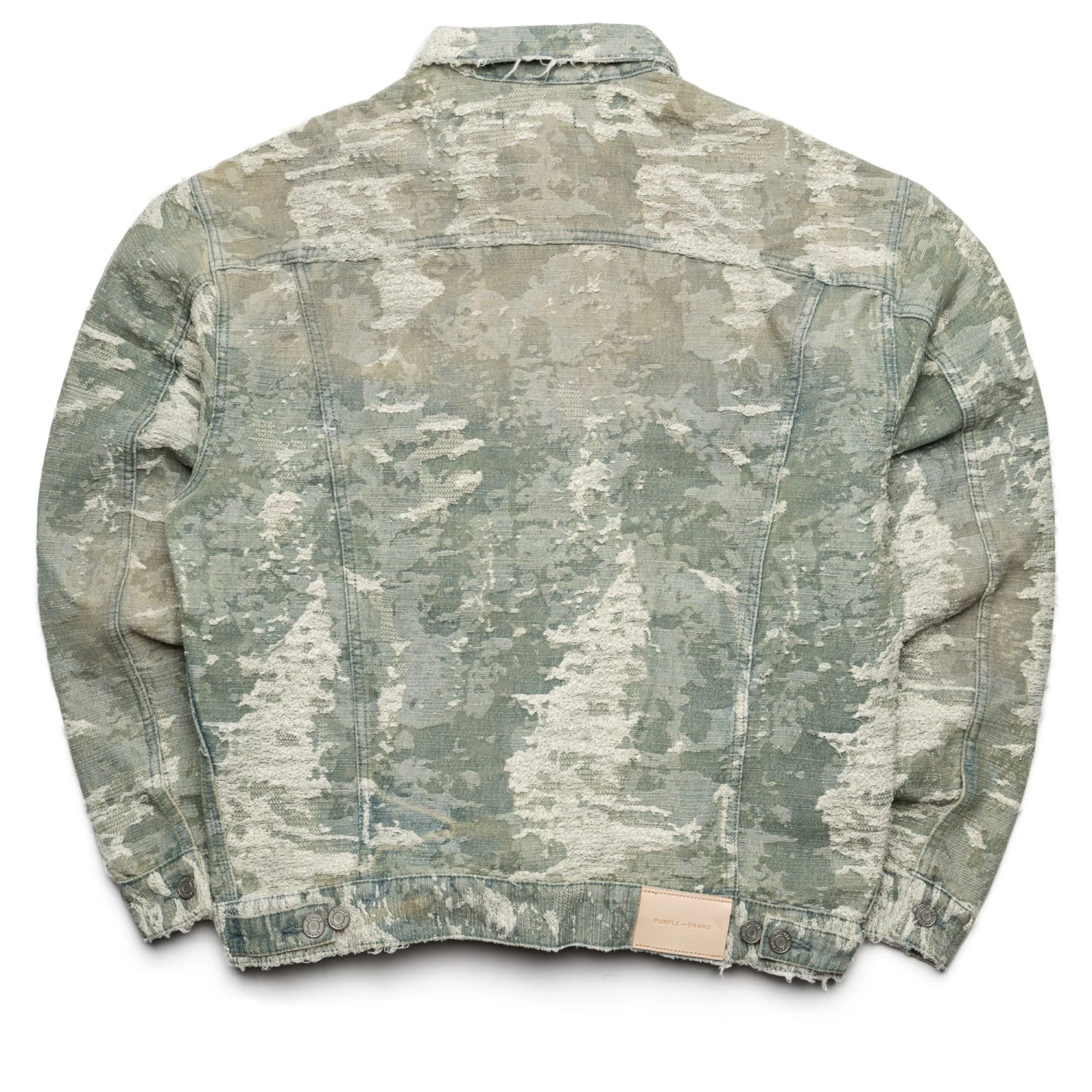 Purple Brand Oversized Jacquard Vintage Denim Jacket - Light Indigo 4 Purple Brand Oversized Jacquard Vintage Denim Jacket - Light Indigo - Image 2