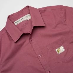 Advisory Board Crystals Short Sleeve Oxford Shirt - Mauve -Fashion clothing Sneaker Politics ABC APR23 131 111812 WB 2