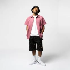 Advisory Board Crystals Double Knee Shorts - Black -Fashion clothing Sneaker Politics ABC APR23 MODELED 131 111809 WB 1 053ef898 bb55 45ff a054 9cf9f84810fa