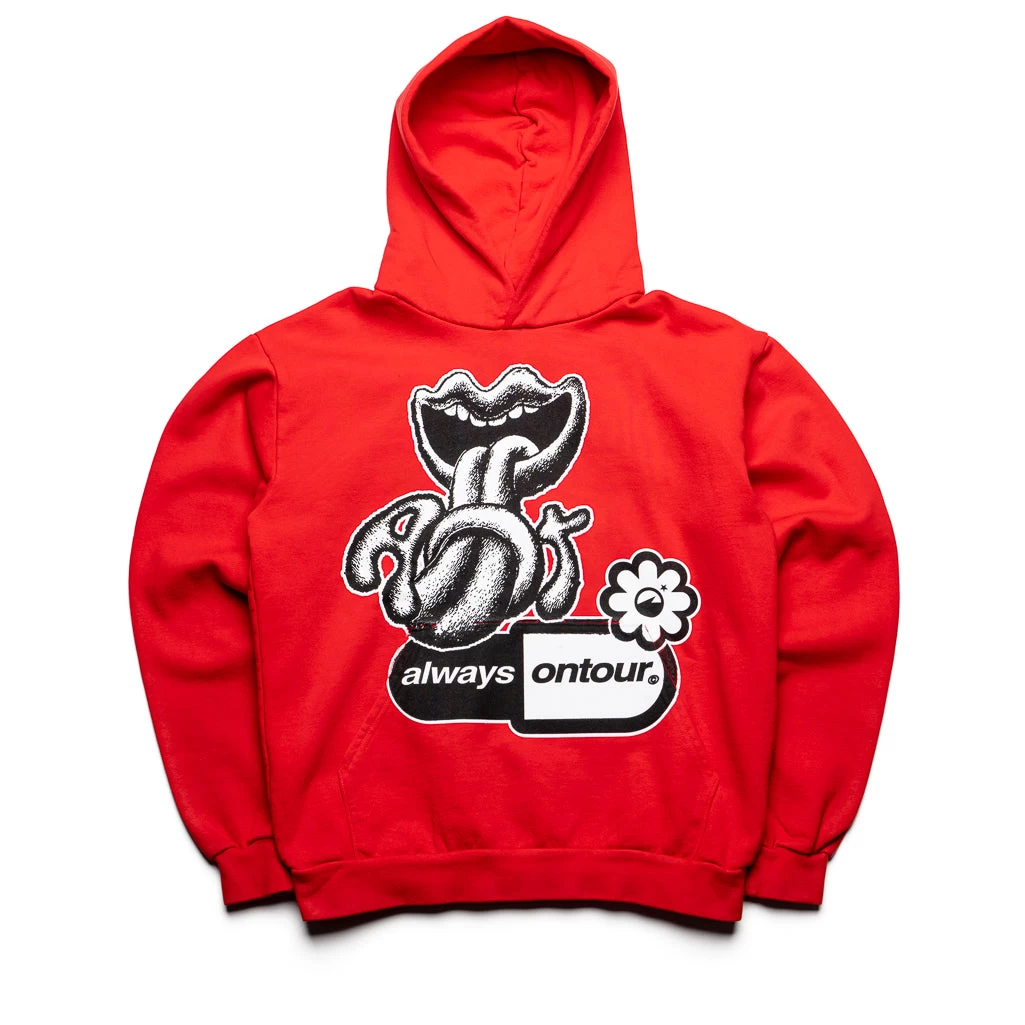Always On Tour Lips Hoodie - Red 3 Always On Tour Lips Hoodie - Red