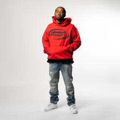 Always On Tour Spinner Hoodie - Red -Fashion clothing Sneaker Politics AOT trip012 modeled 131 113172 WB 1