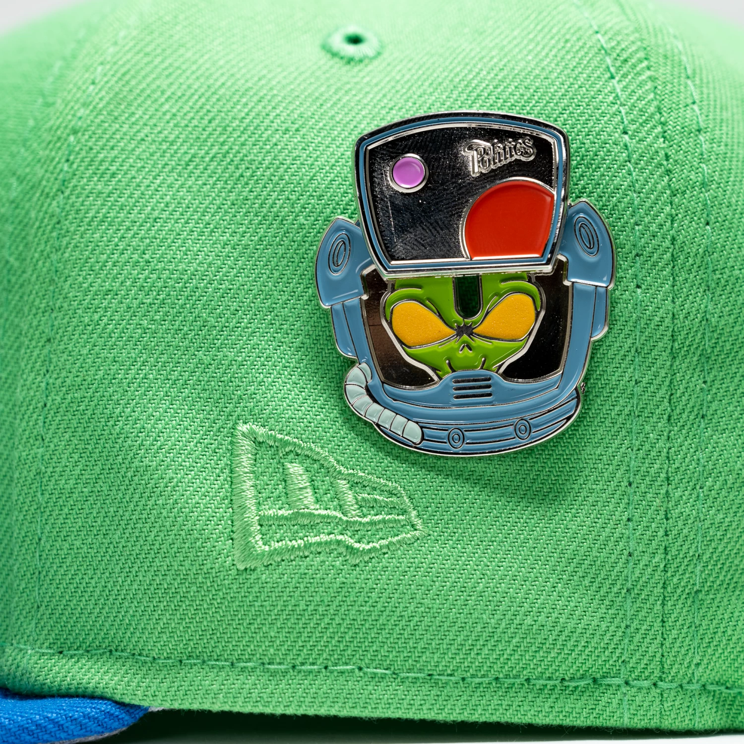 New Era X Politics Atlanta Braves 59FIFTY Fitted Hat - Island Green/Aqua 11 New Era X Politics Atlanta Braves 59FIFTY Fitted Hat - Island Green/Aqua - Image 9