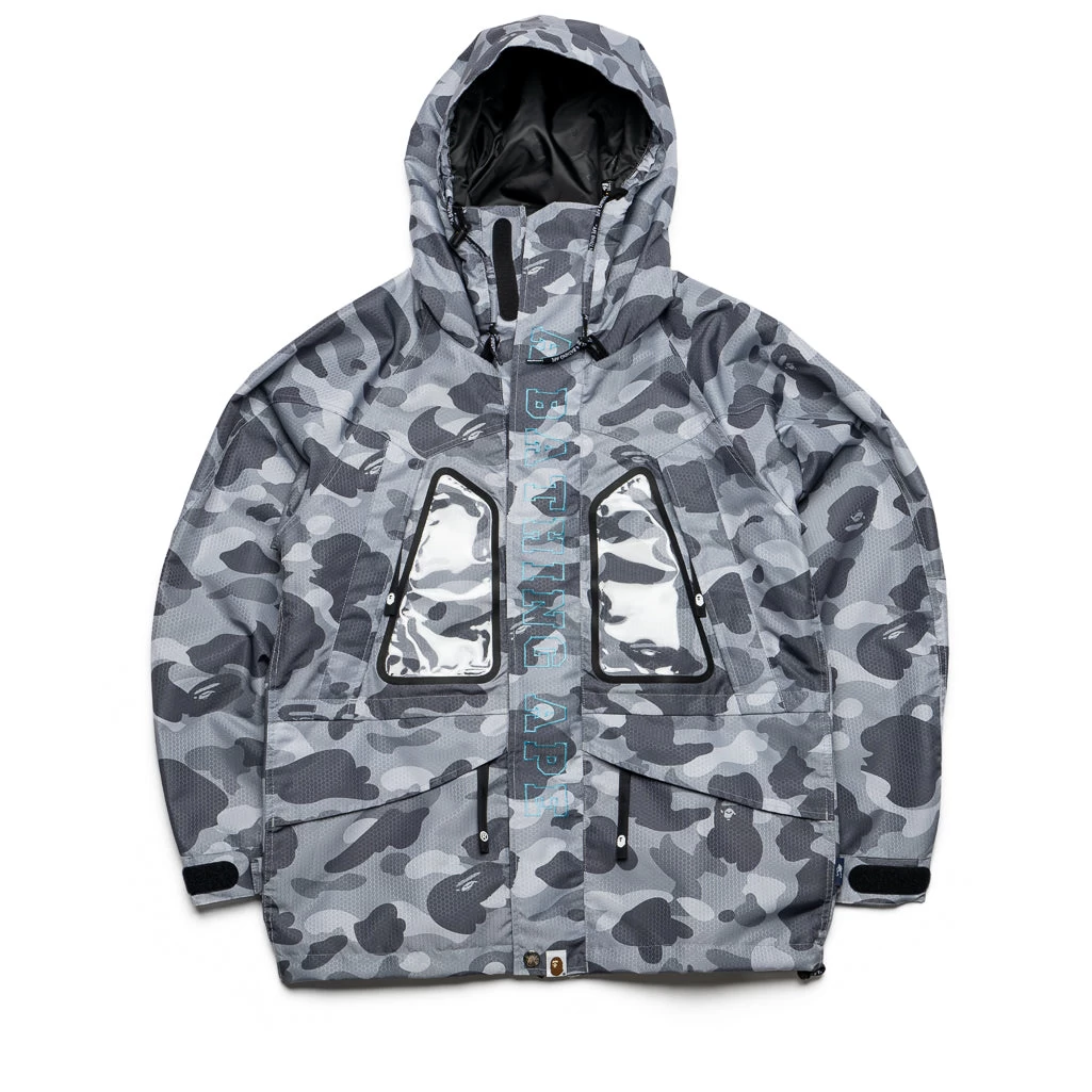 A Bathing Ape Honeycomb Camo Snowboard Jacket - Grey 3 A Bathing Ape Honeycomb Camo Snowboard Jacket - Grey