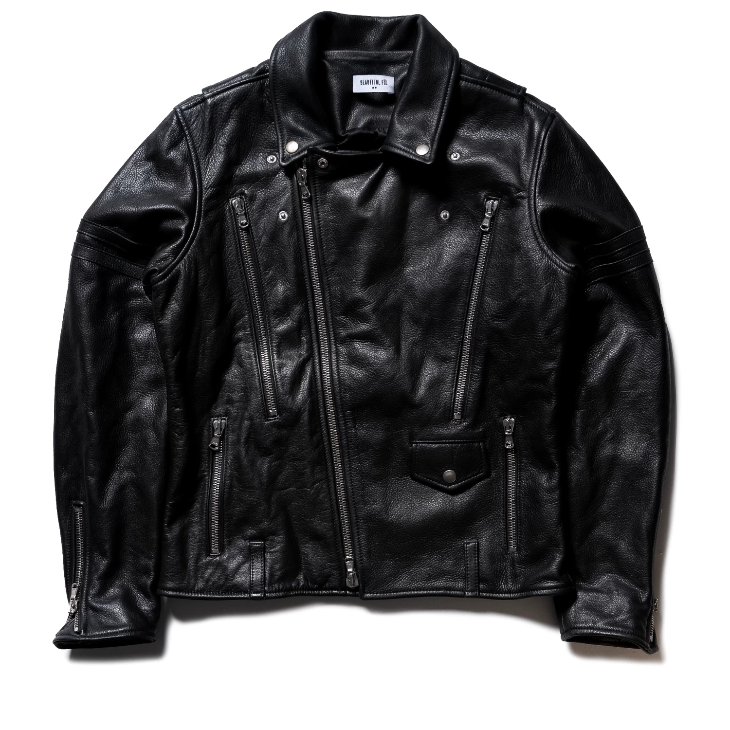 BTFL Leather Moto Jacket - Black 3 BTFL Leather Moto Jacket - Black