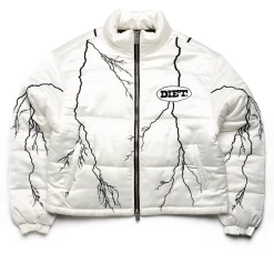 Diet Starts Monday Bolt Puffer Jacket - White