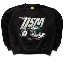 Diet Starts Monday Biker Crewneck - Vintage Black