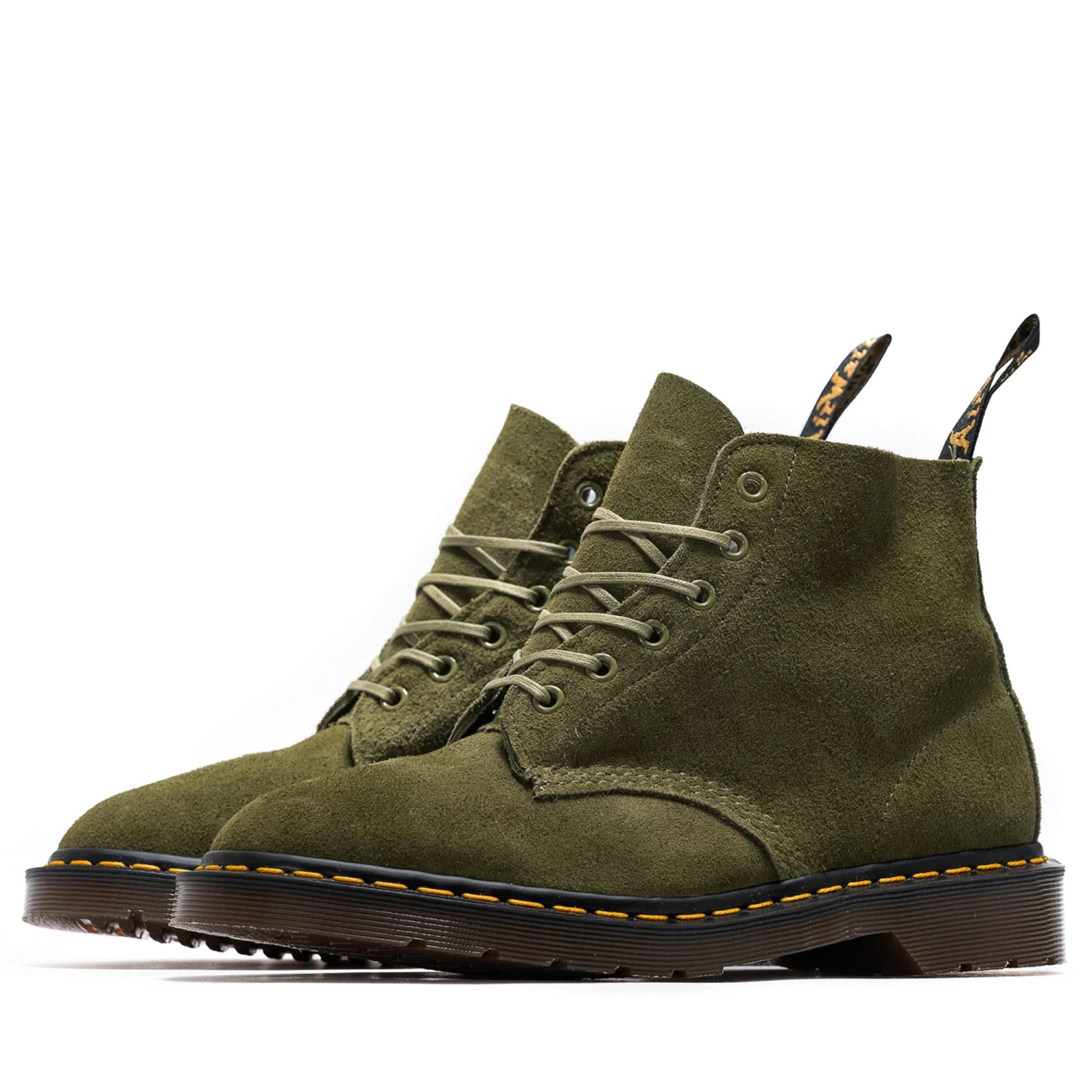 Dr. Martens 101 Suede Ankle Boot - Army Green/Desert Oasis 5 Dr. Martens 101 Suede Ankle Boot - Army Green/Desert Oasis - Image 3