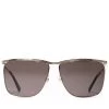 Gucci Rectangle Sunglasses - Gold/Grey -Fashion clothing Sneaker Politics GG0821S 001 Web 1