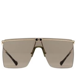 Gucci Shield Sunglasses - Gold/Brown