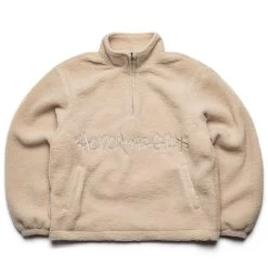 Honor The Gift Script Sherpa Pullover - Bone