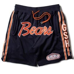 Just Don Throwback Chicago Bears Shorts - Navy/Orange