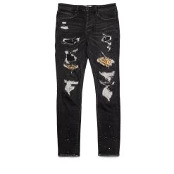 Neon Denim Distress Repair - Black