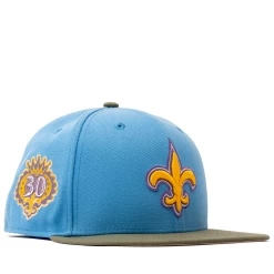 New Era X Politics New Orleans Saints 59FIFTY Fitted Hat - Sky/Wheatgrass -Fashion clothing Sneaker Politics NewEra 5950 131 113008 WB 7