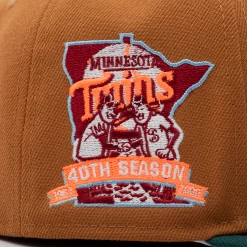 New Era X Politics Minnesota Twins 59FIFTY Fitted Hat - Wheat/Pine -Fashion clothing Sneaker Politics NewEra 5950 131 113010 WB 7
