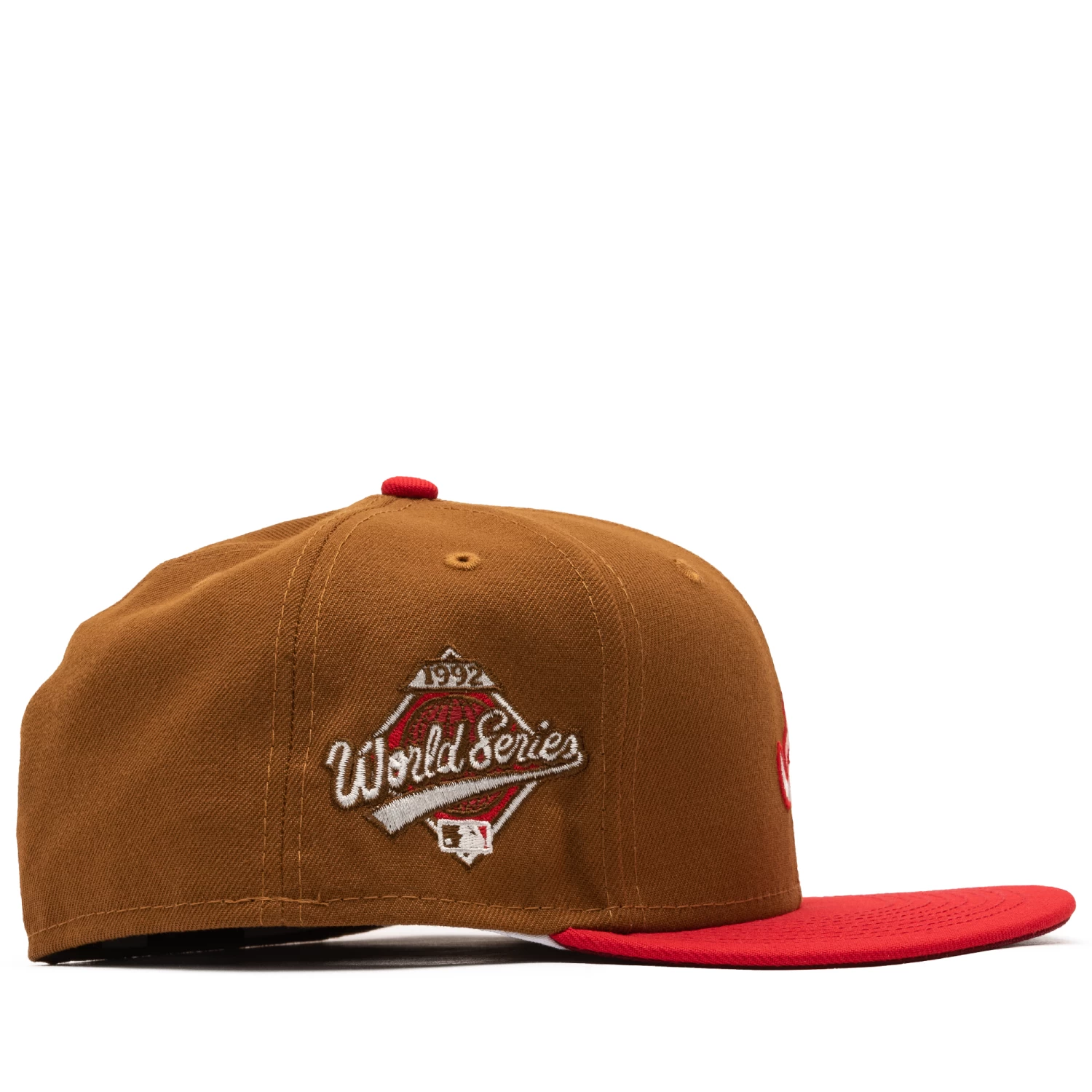 New Era X Politics Atlanta Braves 59FIFTY Fitted Hat - Toasted Peanut/Front Door Red 4 New Era X Politics Atlanta Braves 59FIFTY Fitted Hat - Toasted Peanut/Front Door Red - Image 2