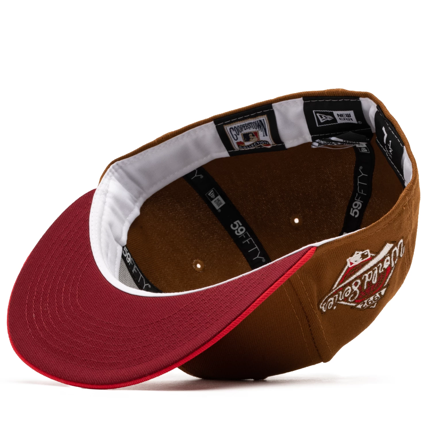 New Era X Politics Atlanta Braves 59FIFTY Fitted Hat - Toasted Peanut/Front Door Red 7 New Era X Politics Atlanta Braves 59FIFTY Fitted Hat - Toasted Peanut/Front Door Red - Image 5