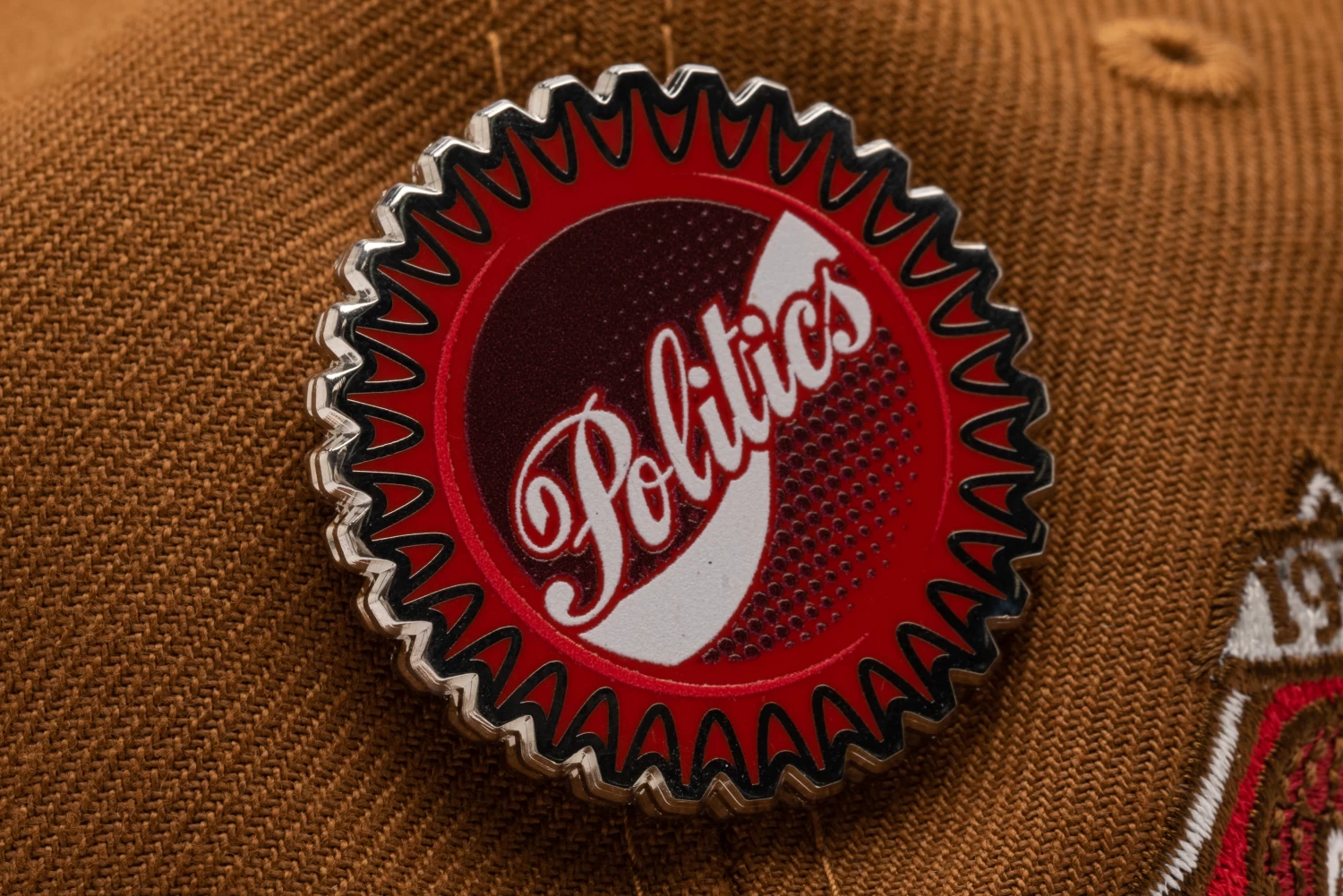 New Era X Politics Atlanta Braves 59FIFTY Fitted Hat - Toasted Peanut/Front Door Red 11 New Era X Politics Atlanta Braves 59FIFTY Fitted Hat - Toasted Peanut/Front Door Red - Image 9