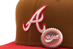 New Era X Politics Atlanta Braves 59FIFTY Fitted Hat - Toasted Peanut/Front Door Red 16 New Era X Politics Atlanta Braves 59FIFTY Fitted Hat - Toasted Peanut/Front Door Red -Fashion clothing Sneaker Politics NewEra BravesBrown 131 111770 WB 9