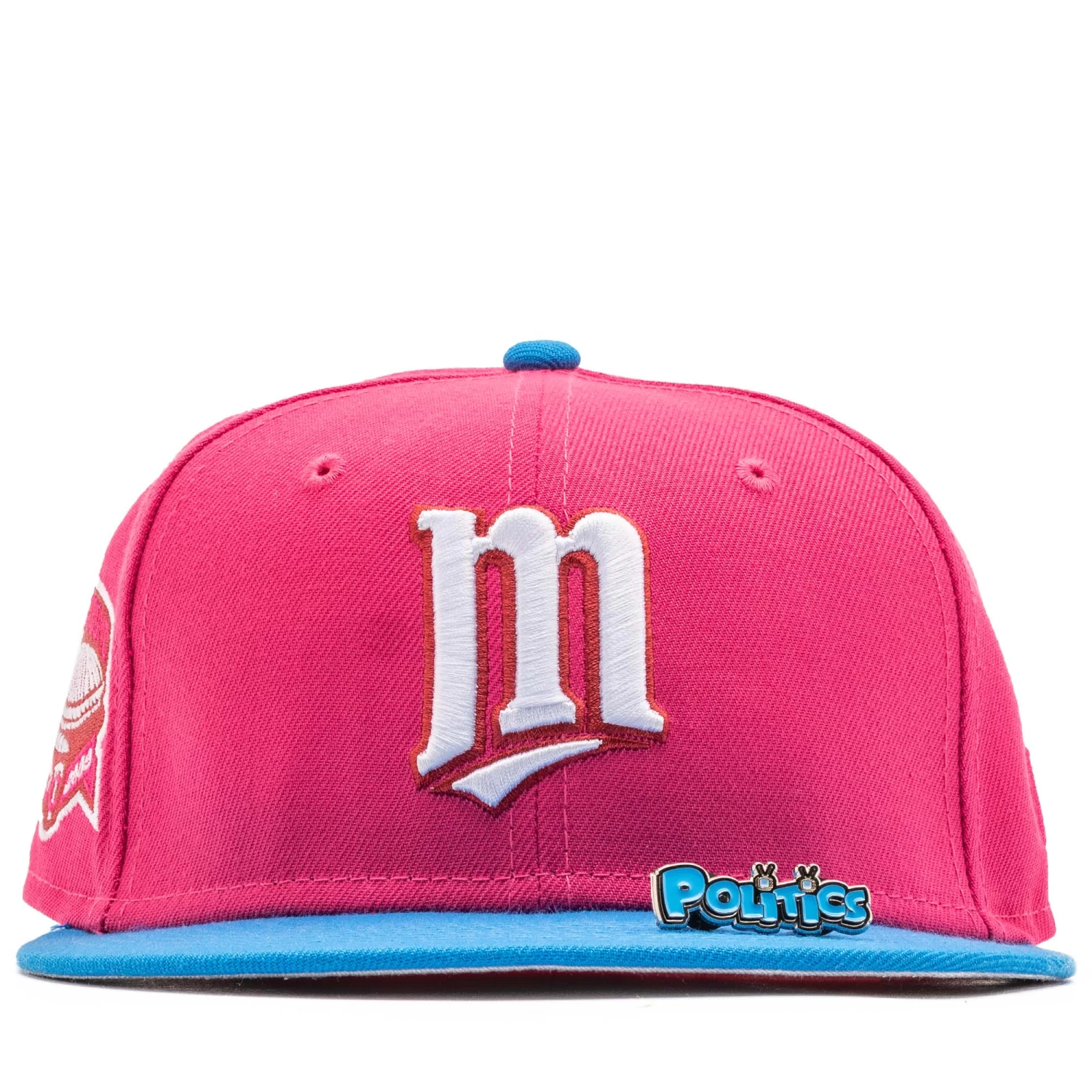 New Era X Politics Minnesota Twins 59FIFTY Fitted Hat - Beetroot/Southwest Blue 3 New Era X Politics Minnesota Twins 59FIFTY Fitted Hat - Beetroot/Southwest Blue